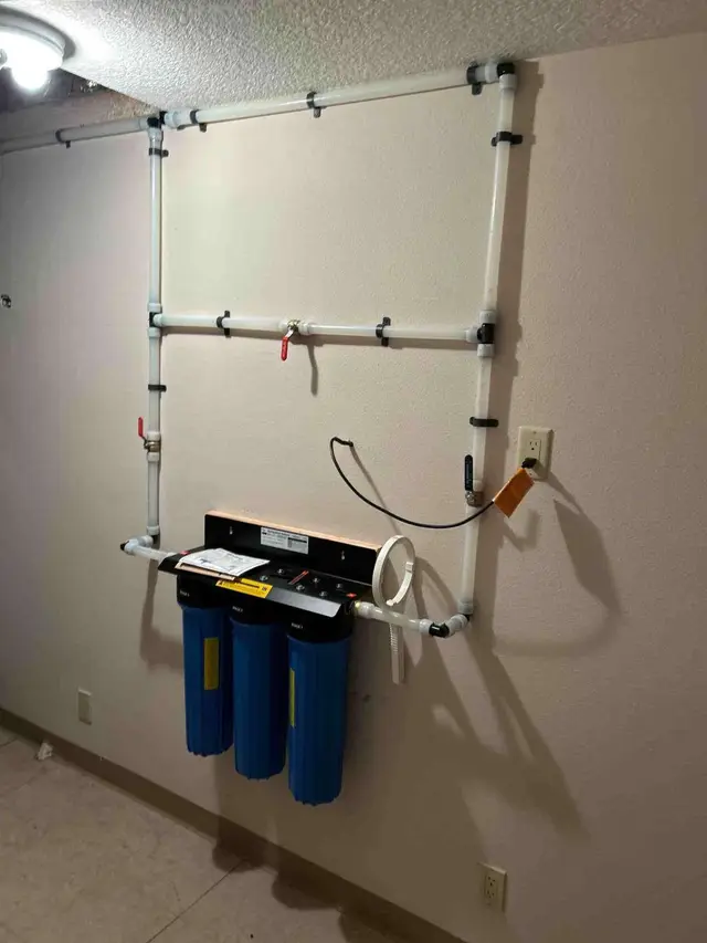 Three-stage water filtration system with PVC plumbing in Estacada OR – Efficiency Plumbing